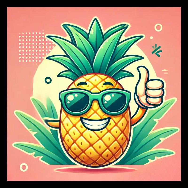 Witzige Ananas mit Sonnenbrille