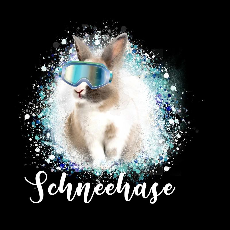 schneehase ,blau,skifahren,ski,hase,schnee