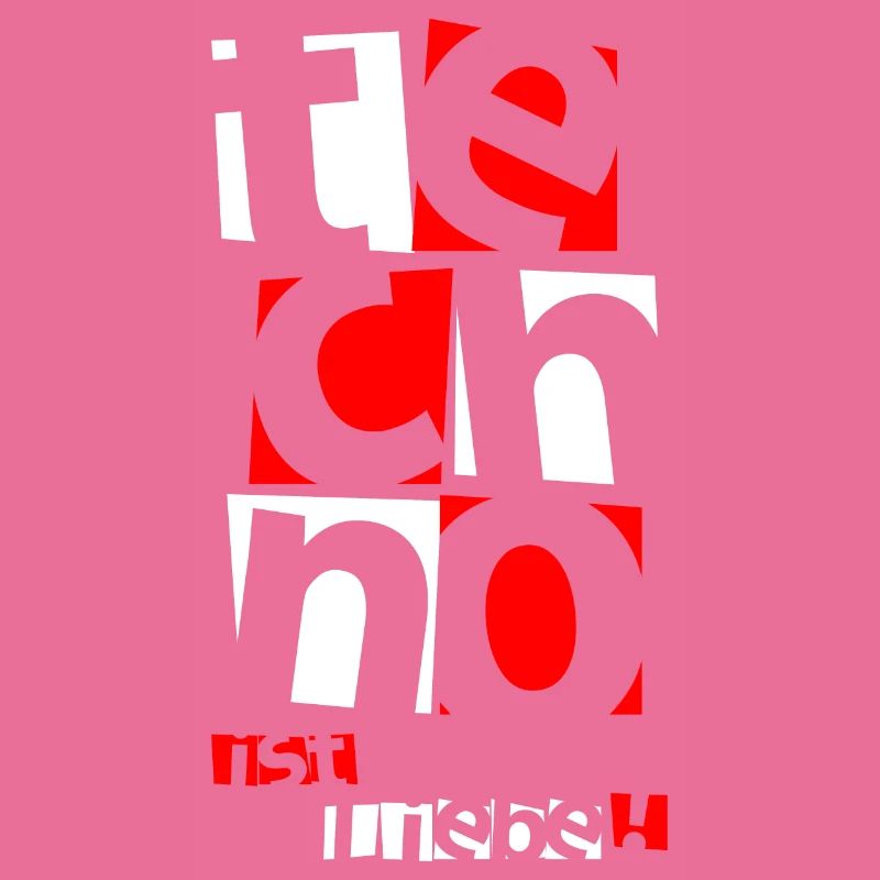 Techno - Techno music - techno c’est l’amour ( blanc )