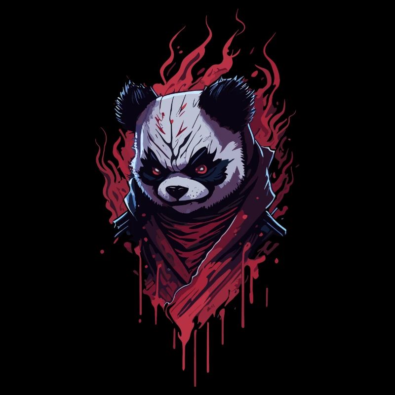 Panda Ninja düster Fantasy
