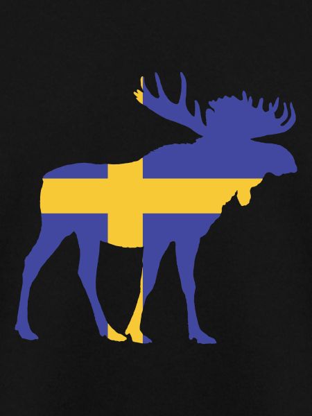 Schweden Flagge Hirsch Elch