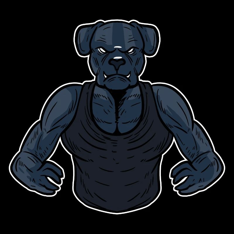Starke Bulldogge Bodybuilder Gift