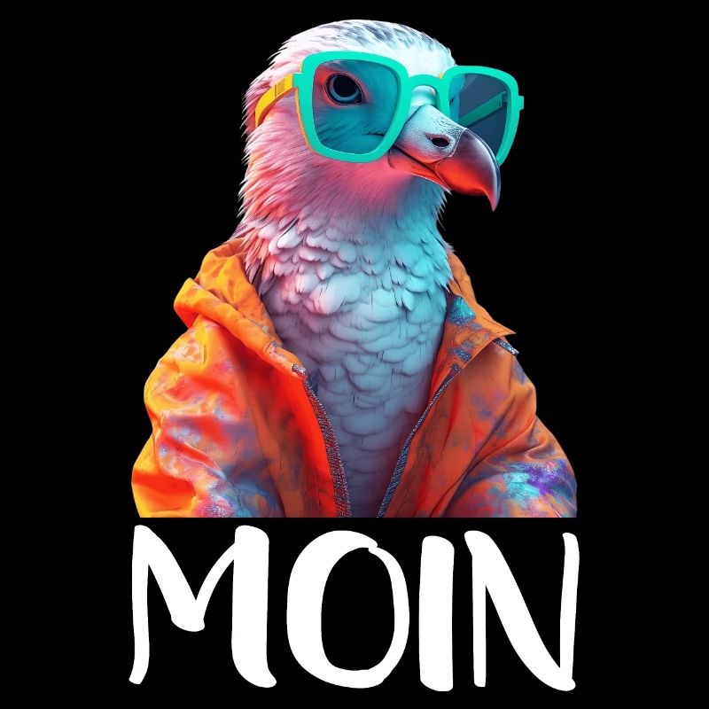 Möwe mit Sonnenbrille Moin Coole Möwen Seevogel
