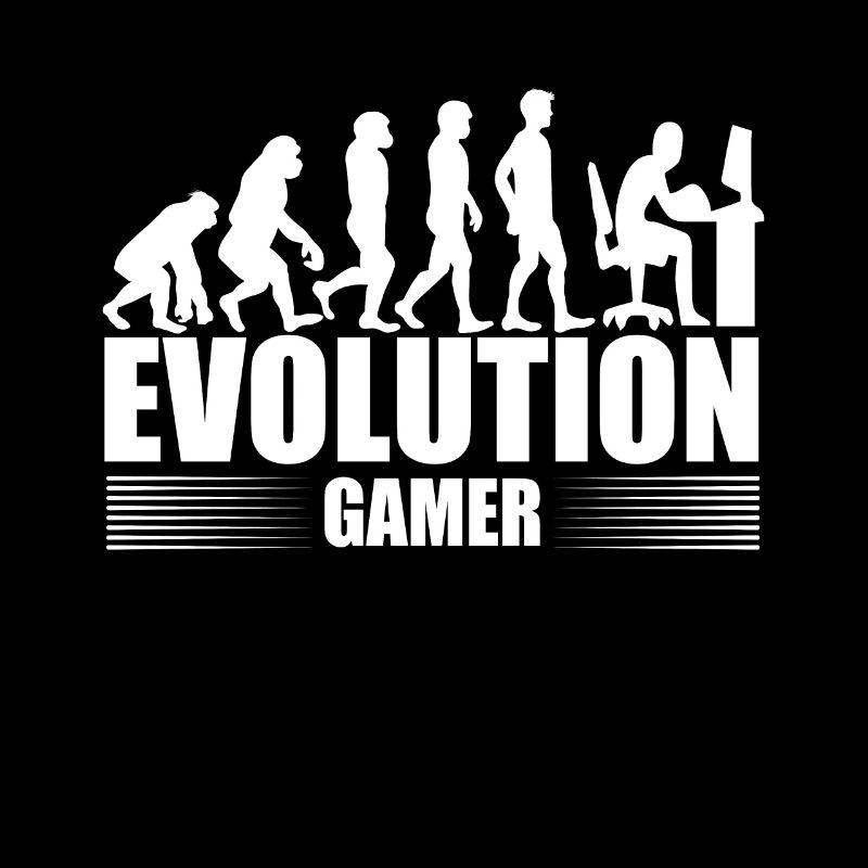 Gamer Evolution Gaming Nerd Videospiele Zocker