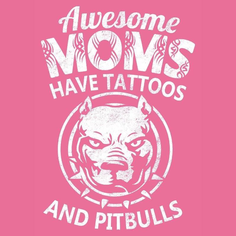 Tolle Mutter hat Tattoos und Pitbulls cool