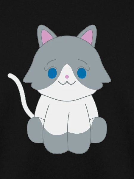 Graue und weiße Katze