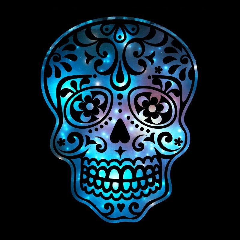 Sugar Skull, Crâne, Space, Galaxy Style