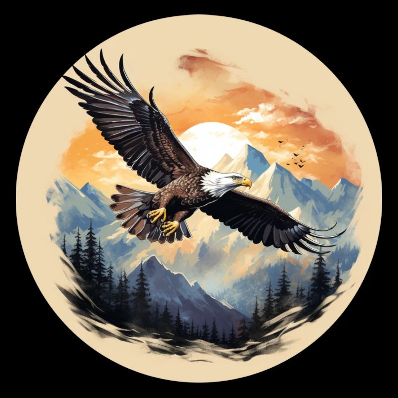 Adlerflug - Adler über Berggipfel