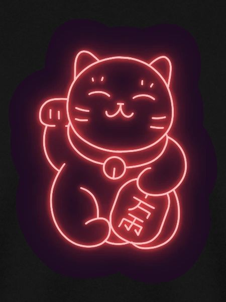 Glückskatzenaufkleber Maneki-Neko