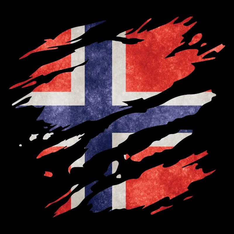 Norway - National flag, scratches, cracks