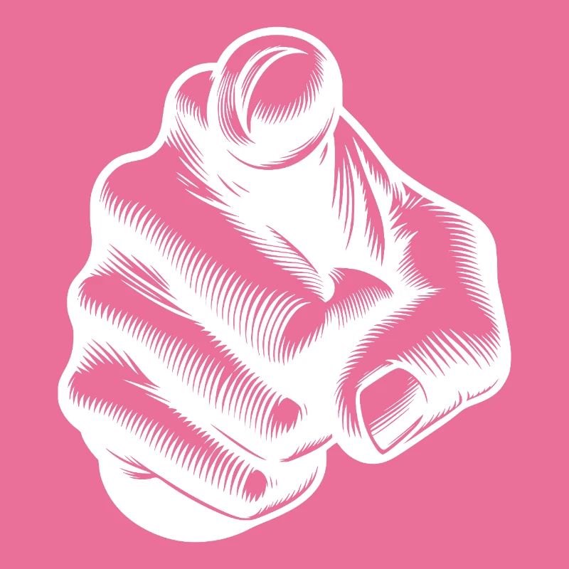 Classic Iconic Finger Pointing Hand Gesture
