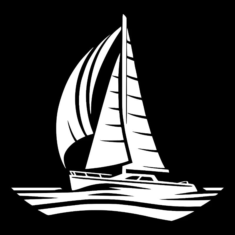 Segelboot bei mit ruhigem Wellengang