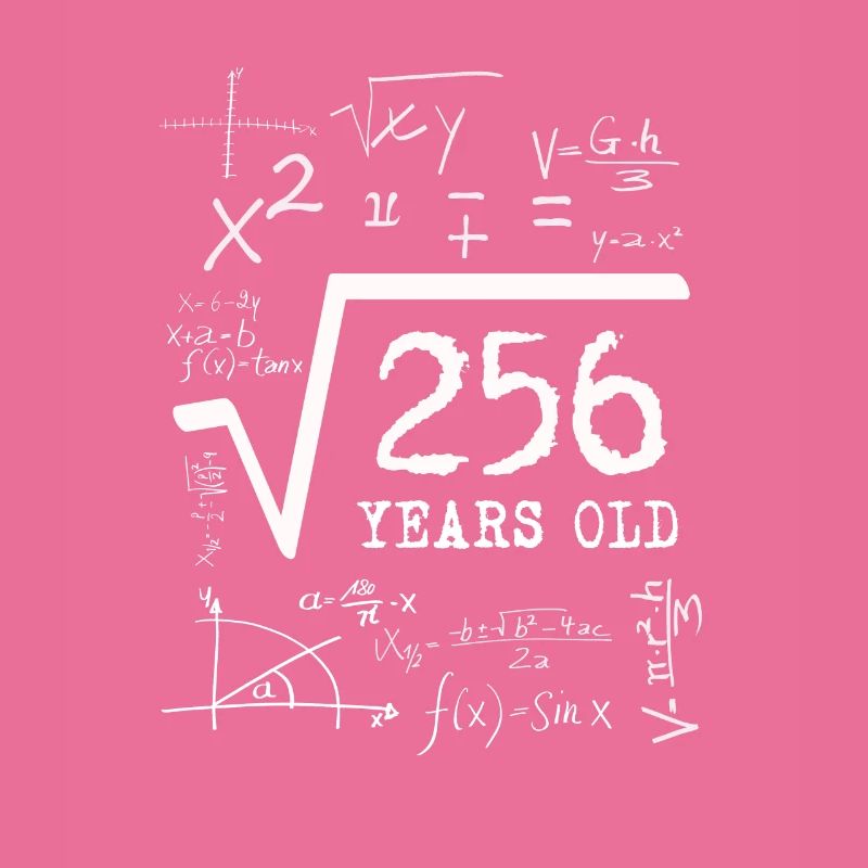 Math Birthday - Root from 256 years old