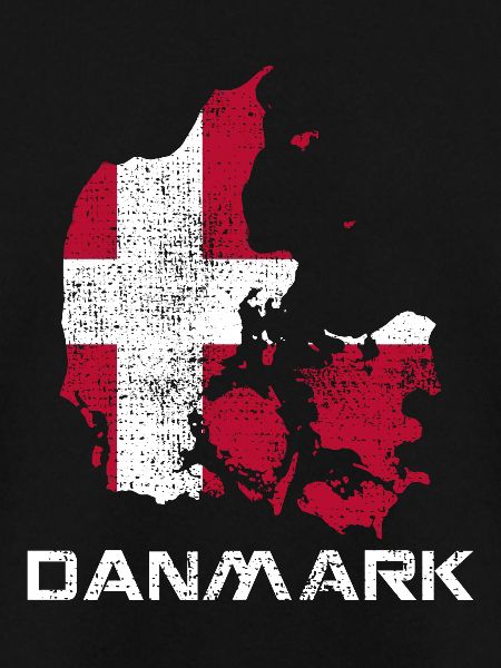 Denmark Danish Flag Map