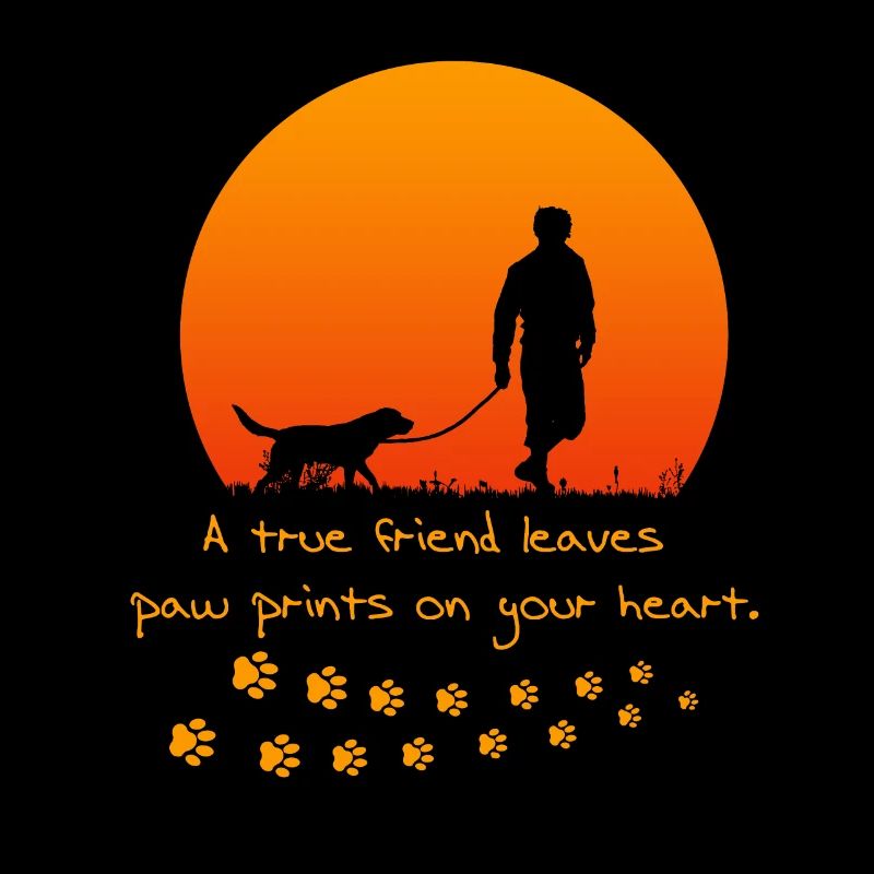 Hundebesitzer Pfotenprint