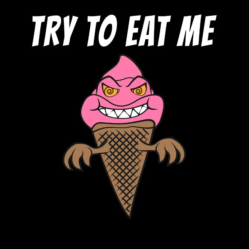 Drôle scary Ice Cream Cone Summertime Horror Spook