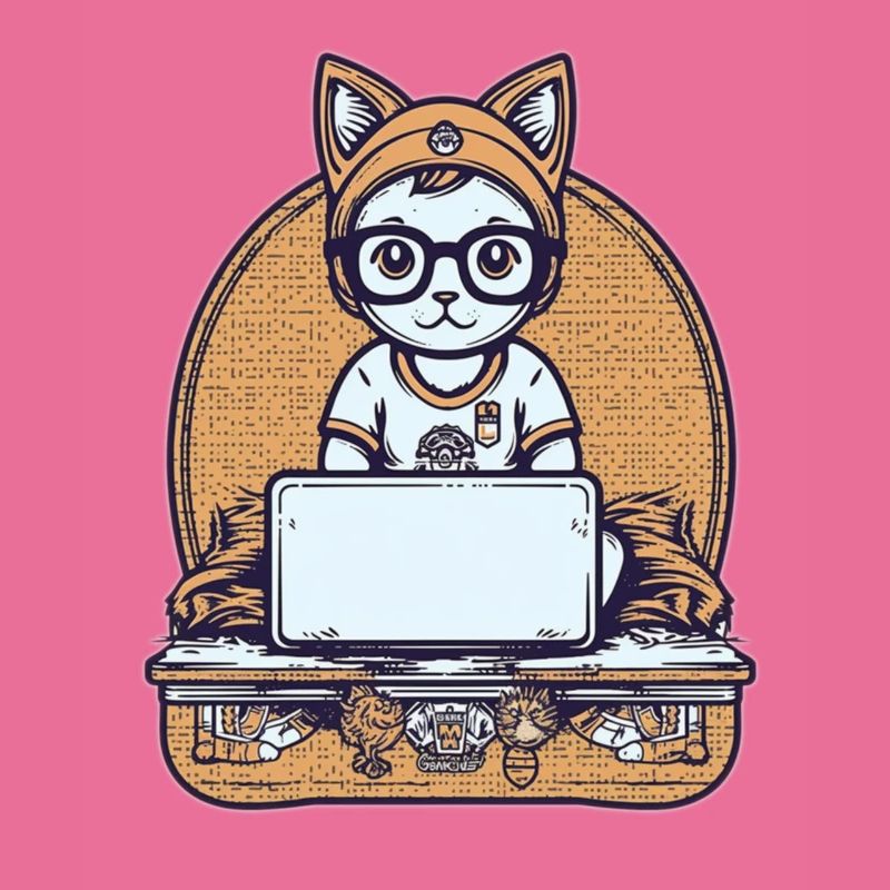 Techy Cat at Desk