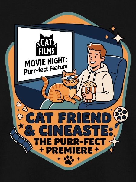 Cat Friend Cineaste Humor