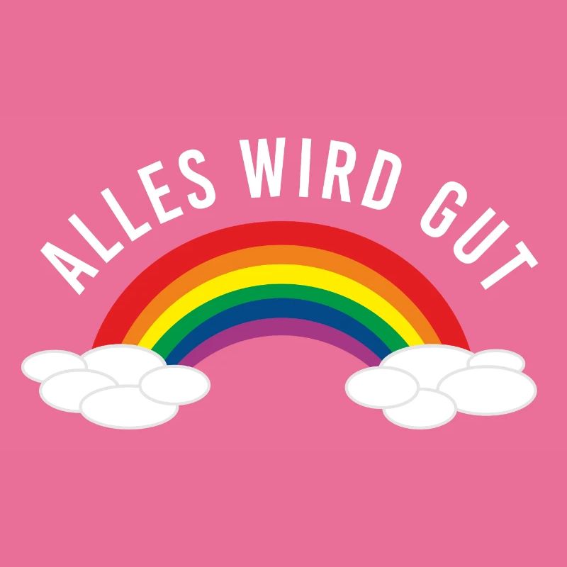 Alles wird gut Regenbogen zuhause Corona Virus