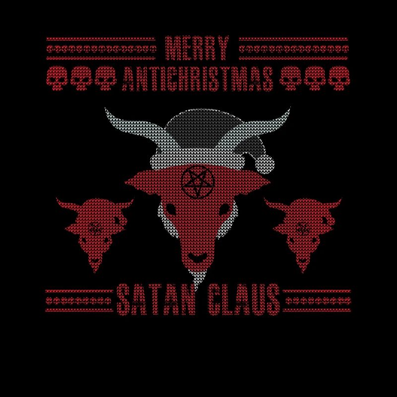 Anti Noël Satan Claus Pentagram Chèvre