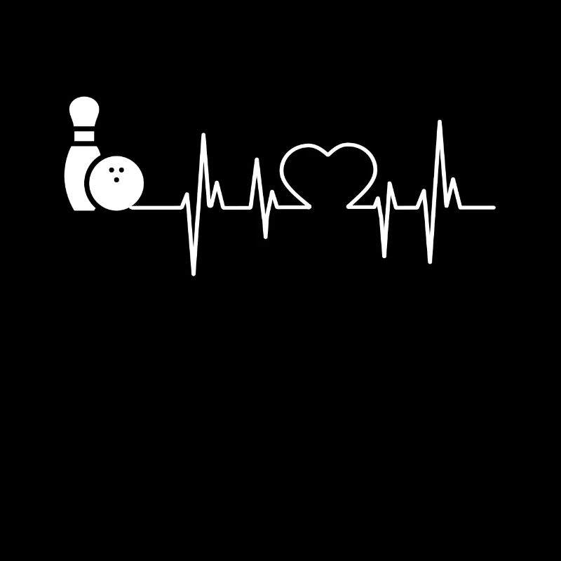 Bowling Fun Shirt Geschenke heart beat Liebe