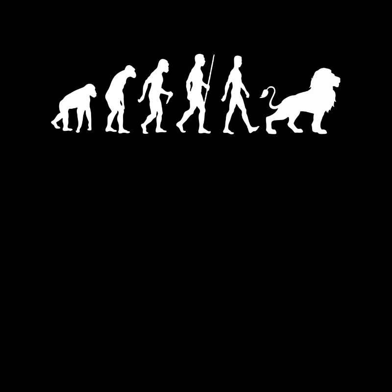 Löwe Evolution Löwenkopf Mähne Zoo Geschenk