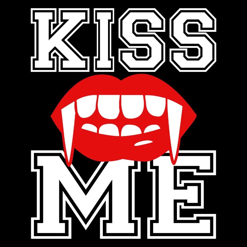 Vampire embrassant la bouche