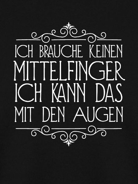 Ich brauche keinen Mittelfinger