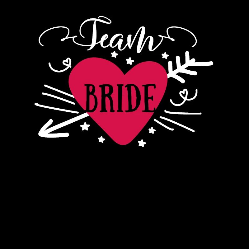 Équipe Bride Heart Groups Motif de mariage assorti
