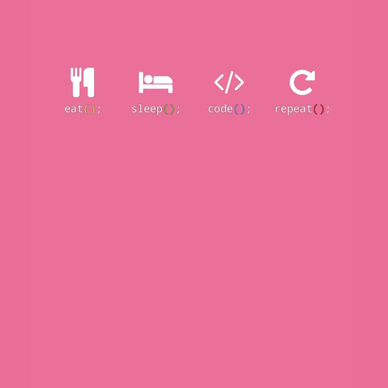Mangez le code de sommeil, répétez la programmation Nerd
