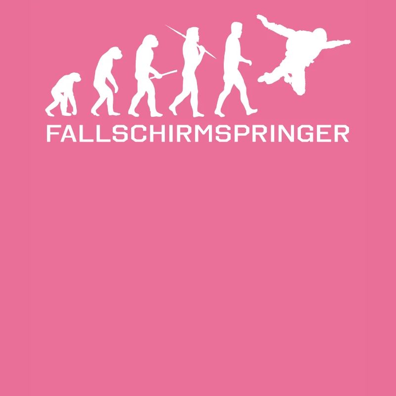 Human Evolution Parachuting Fallschirm Geschenk