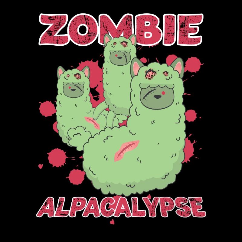 Zombie Alpacalypse Halloween scary Apocalypse