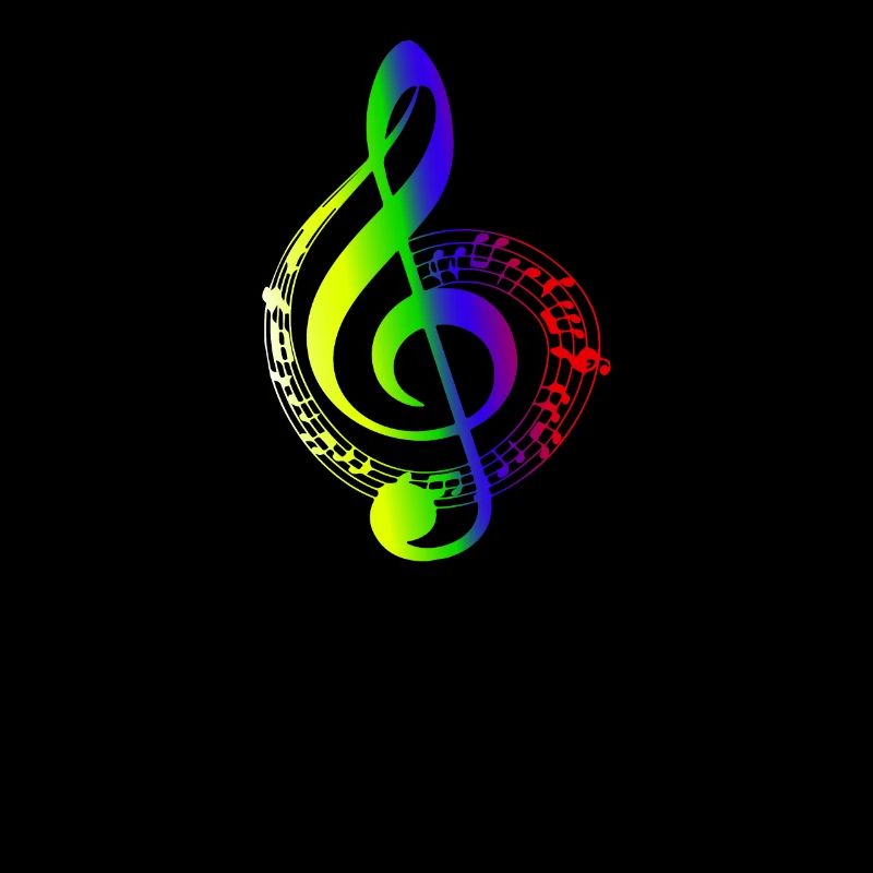 Musicien de notes de musique clef colorée