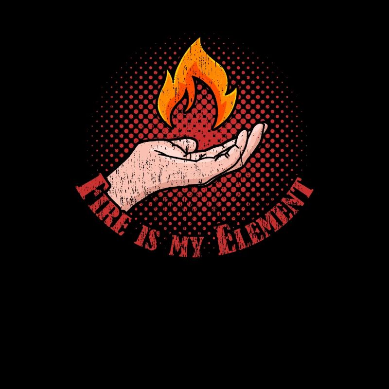 Éléments de feu à la main camping nature