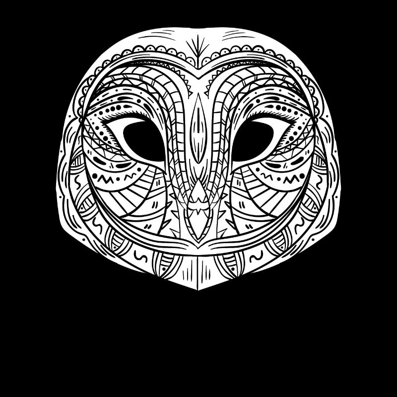 Eule - Gesicht Zeichnung Design Kunst Geschenk