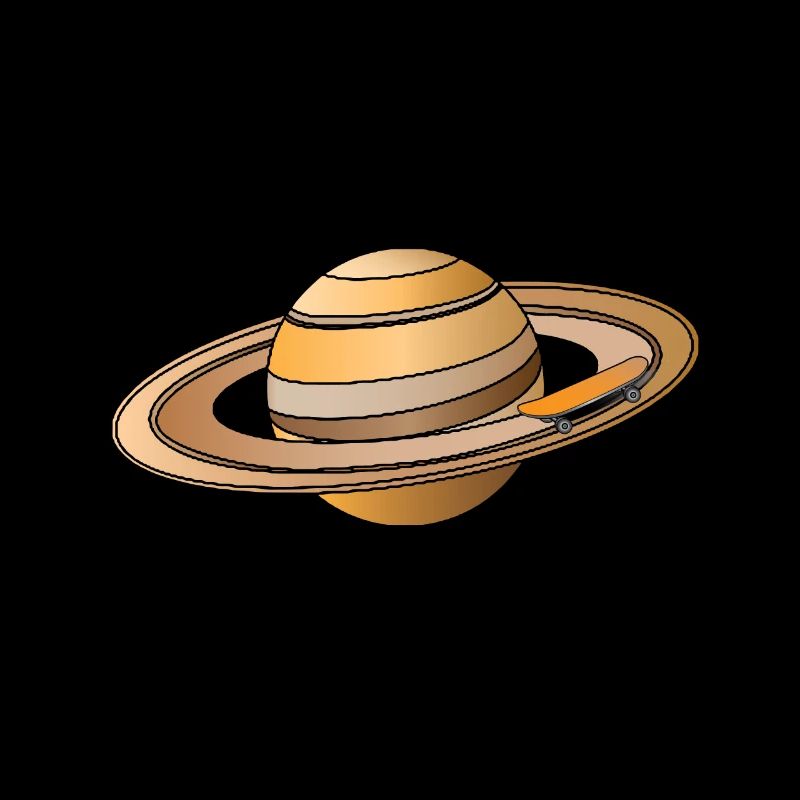 Skateboard Saturn Gift, Planet Universe