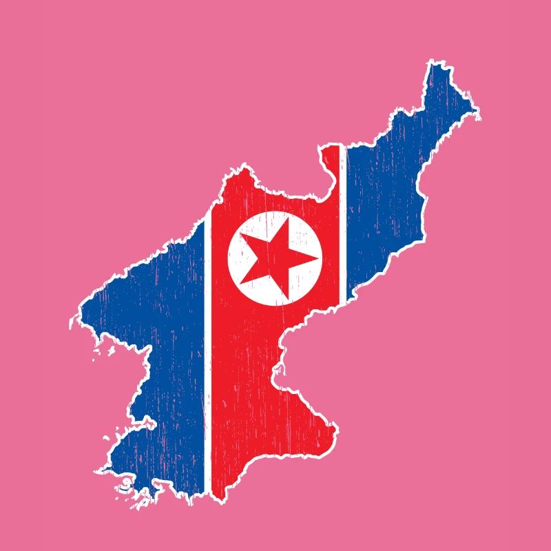 Corée du Nord Corée du Sud Drapeau Corée Asie