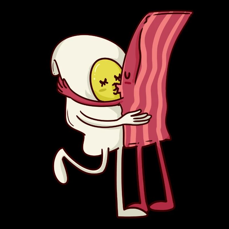 Bacon drôle oeuf baiser baiser cadeau d'amitié