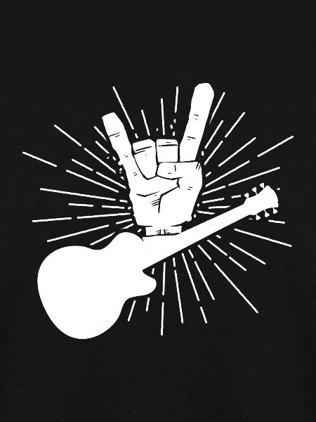 Hand-Rock-Zeichen-Schwermetallgitarre Einzigartiger Rocker