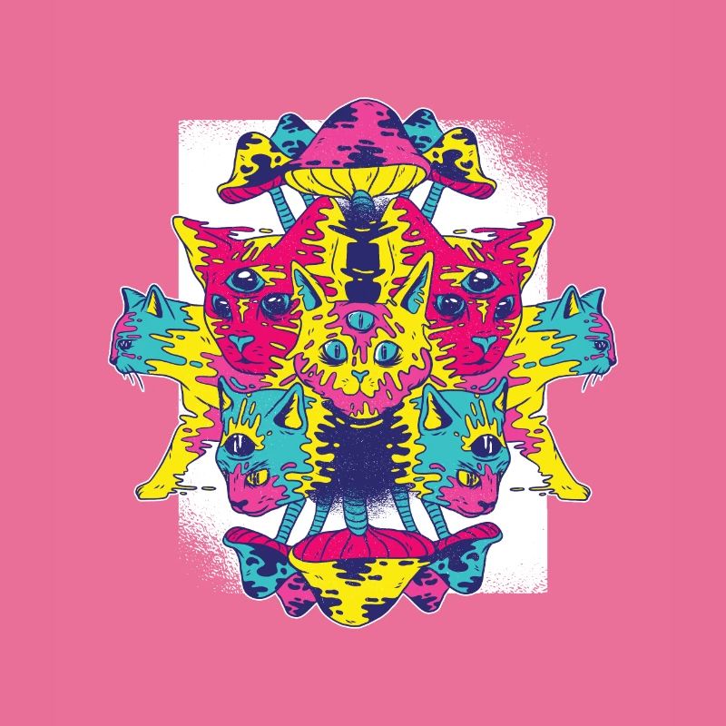 Cat psychedelic - Katze psychedelisch - Farbenfroh