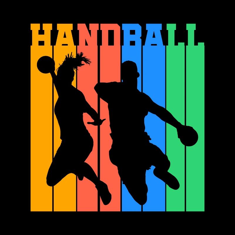 Handball Throw Jump Retro Gift