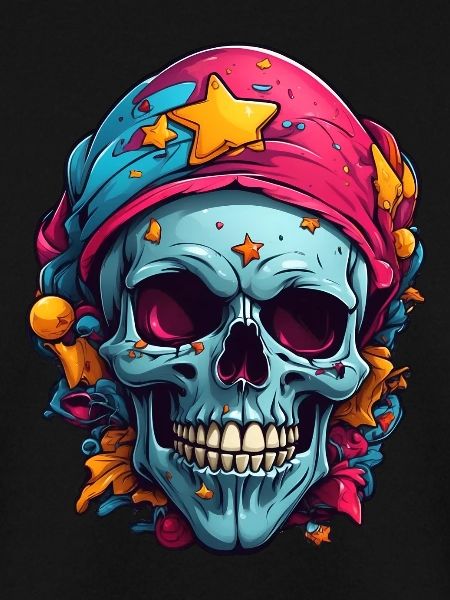 Dekorativer bunter Skull