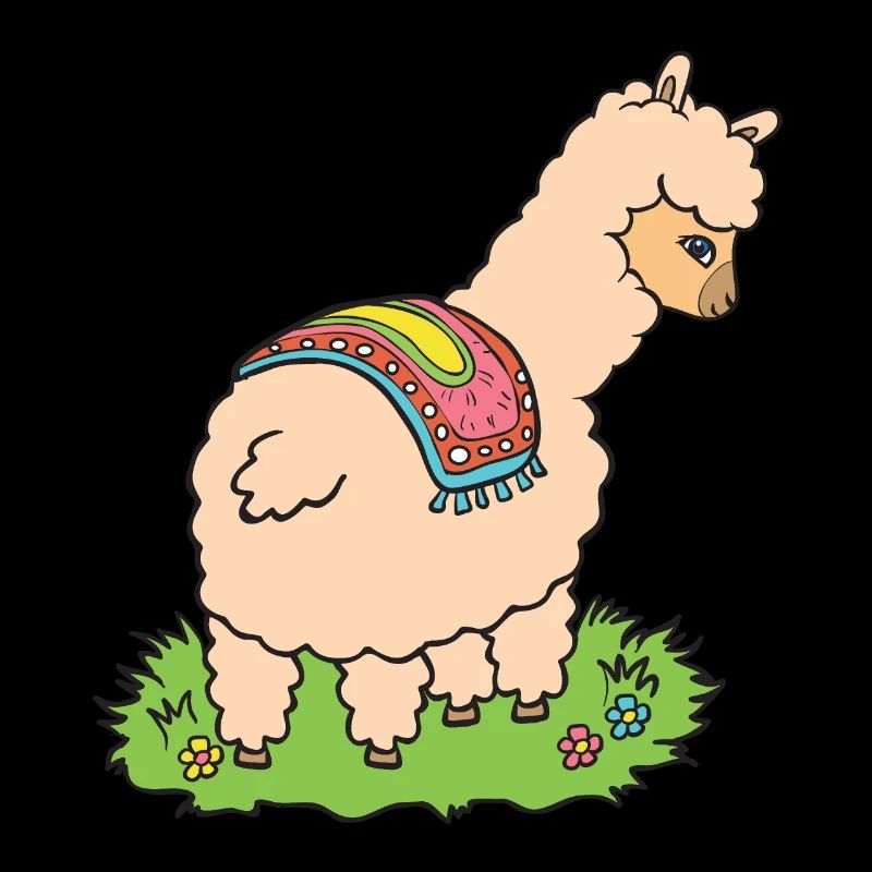 Alpaca on meadow.