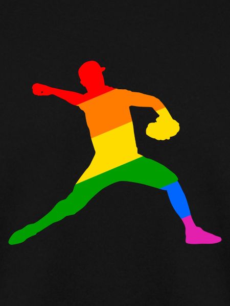 Rainbow Baseball Player Gift