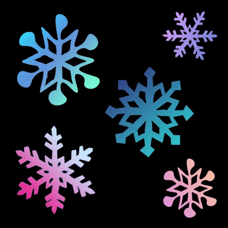 Bunte Schneeflocken