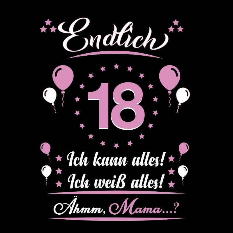 18 Geburtstag Endlich 18