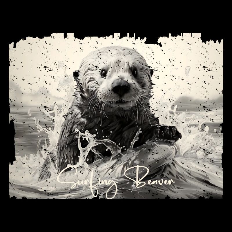 Surfer loutre de mer