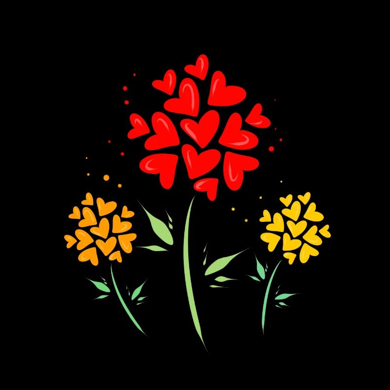 Coeurs fleurs