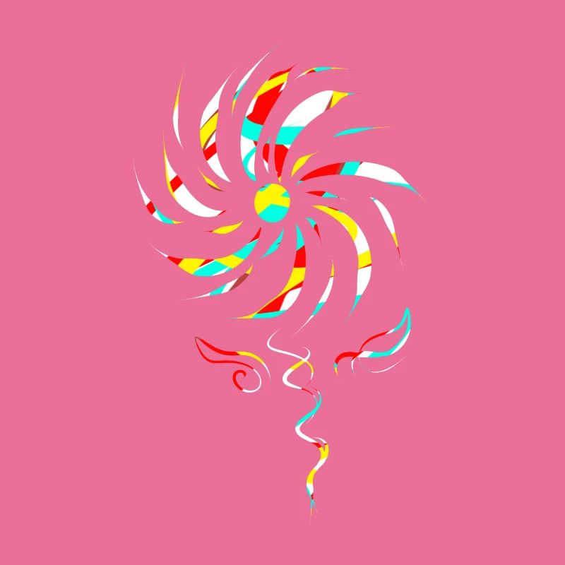 Fleur de vent colorée