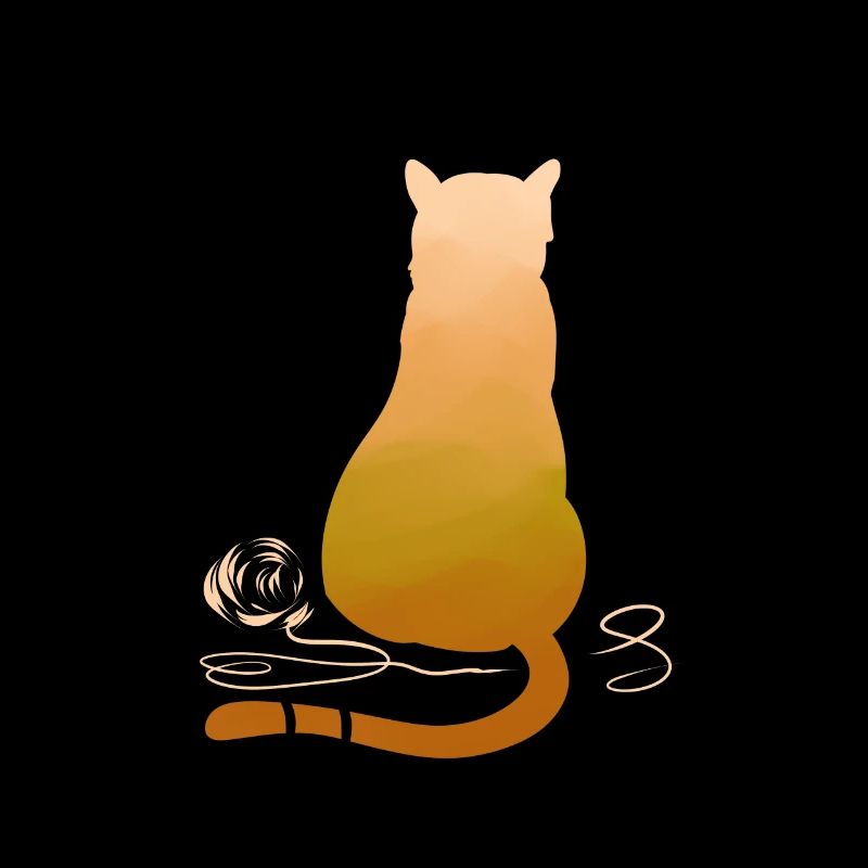 Katze Mit Wollknäuel